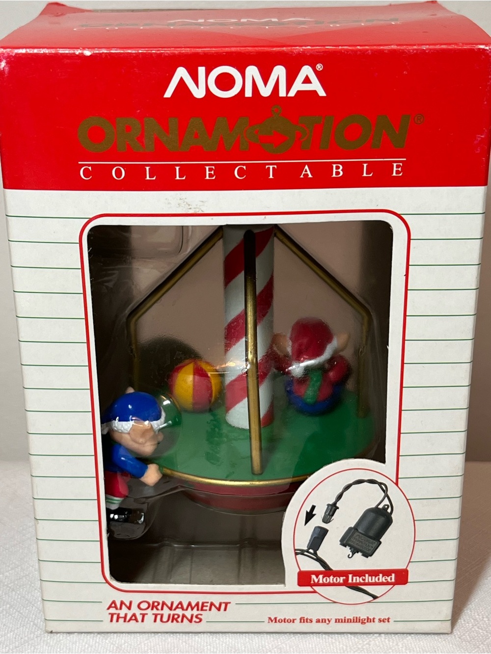 NOMA Ornarmation Collectible Carousel Ornament - Red, Green, Gold - Picture 2 of 4